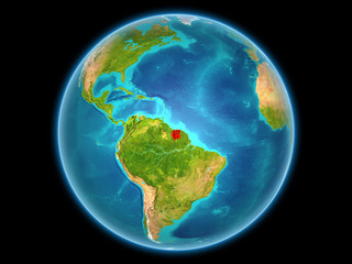 Suriname on planet Earth
