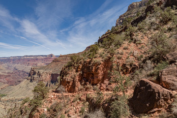 View from Bright Angel Hiking Trail, Grand Canyon National Park, Arizona