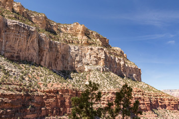 Fototapeta na wymiar View from Bright Angel Hiking Trail, Grand Canyon National Park, Arizona