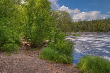 Fototapeta na wymiar Jay Cooke State Park is on the St. Louis River south of Duluth in Minnesota
