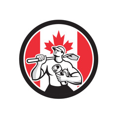 Canadian Drainlayer Canada Flag Icon