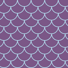 Mermaid scale seamless pattern. Fish skin texture. Tillable background for girl fabric, textile design, wrapping paper, swimwear or wallpaper. Purple mermaid background with fish scale underwater. © Holo Art