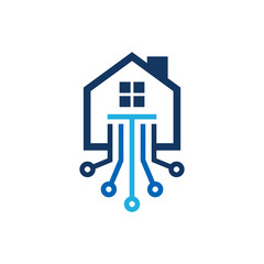 Digital House Logo Icon Design