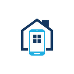 Mobile House Logo Icon Design