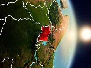 Uganda during sunrise