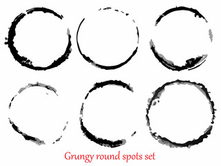 grungy vector spots set