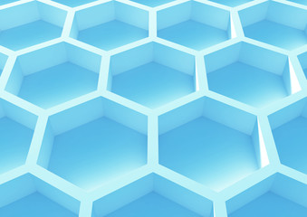 Abstract 3d architecture.honeycomb structure.
