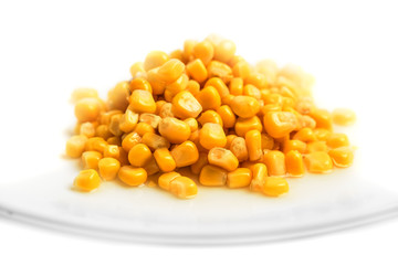 cooked maize corn on plate