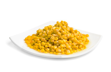 cooked corn on plate