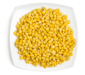 cooked corn on plate