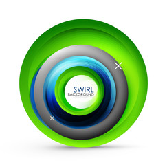 Spiral swirl flowing lines 3d vector abstract background