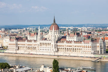 The building of the Parliament in Budapest, Hungary