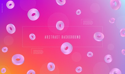 Abstract blurred background 3d dynamic shapes Purple pastel pattern for creative design Vector