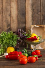 organic vegetables, a set of ingredients (juicy vegetables). copy space (food vegetables background)