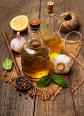 Bottle with olive oil