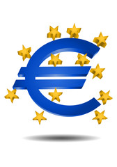 euro sign currency on isolated white
