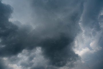 dark storm clouds with background,Dark clouds before a thunder-storm.