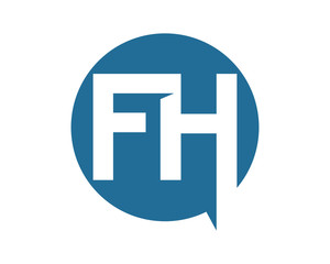 blue circle initial letter typography typeset alphabet font image vector icon