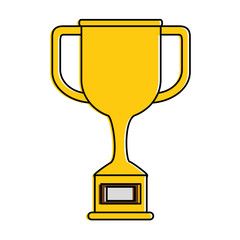 trophy cup award icon vector illustration design