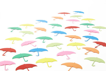 梅雨　雨傘　ペーパークラフト