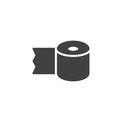 Toilet paper vector icon. filled flat sign for mobile concept and web design. Hygiene simple solid icon. Symbol, logo illustration. Pixel perfect vector graphics