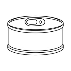 tuna can isolated icon vector illustration design