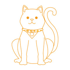 cute cat mascot character vector illustration design