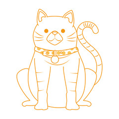 cute cat mascot character vector illustration design