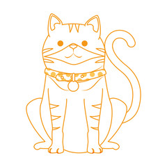 cute cat mascot character vector illustration design