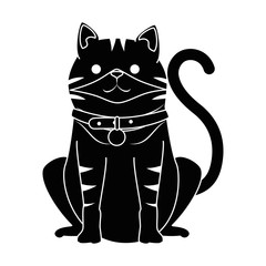 cute cat mascot character vector illustration design