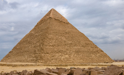 Fototapeta na wymiar Egyptian pyramids in of Giza, Egypt