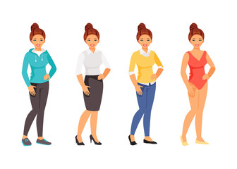 Fototapeta premium Clothing styles vector 2