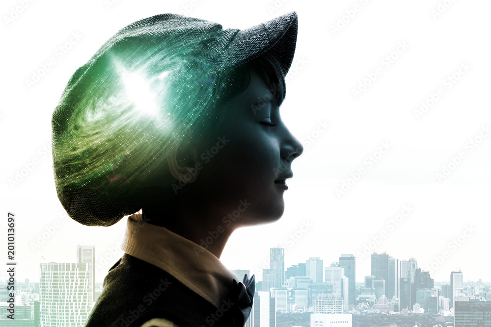 Poster child and science. education concept. ai(artificial intelligence).