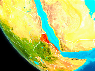 Eritrea on Earth from space