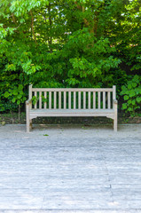 Bench in a park in France