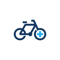 Fototapeta premium Bike Medical Logo Icon Design