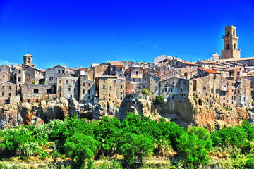 Fototapeta na wymiar City of Pitigliano in the province of Grosseto in Tuscany, Italy