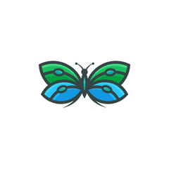 butterfly vector illustration for logo design, butterfly logo concept