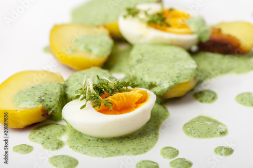 &amp;quot;grüne Soße mit Eiern und Kartoffeln&amp;quot; Stock photo and royalty-free ...
