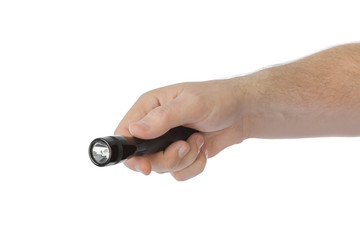 Flashlight in hand