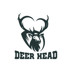 deer vector, deer head vector for logo concept 