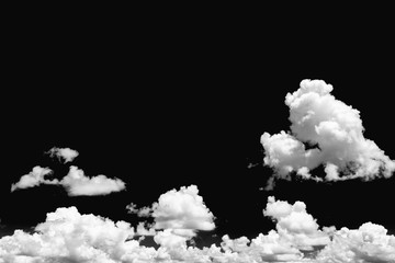 Black sky and white clouds image