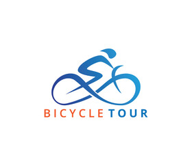 Naklejka premium abstract bicycle icon or vector logo design