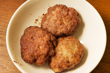 Fried meat cutlets