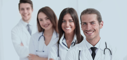 Fototapeta premium Team of doctors and nurses as colleagues in hospital