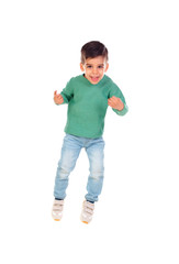 Happy gipsy child dancing