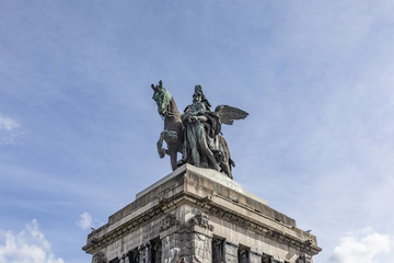 Monument to Kaiser Wilhelm I (Emperor William) on Deutsches Ecke (German Corner) in Koblenz, Germany.