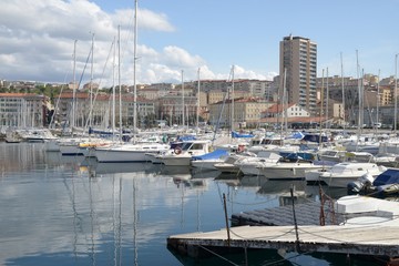 Fototapeta na wymiar Le port de Trieste 