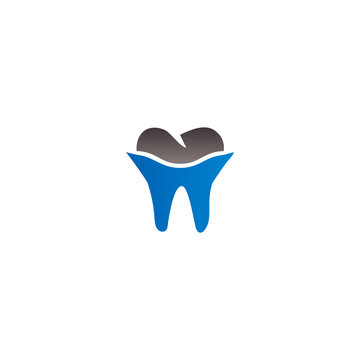 Simple tooth logo icon design template vector