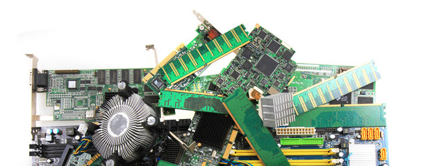 computer parts isolated